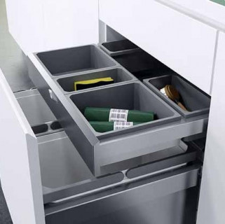 Vauth-Sagel Waste Separation System, Plastic, Grey 500 mm, Atliekų konteineriai