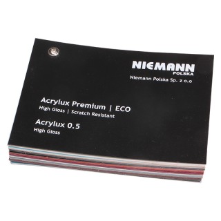 Niemann samples for Acrylux decors, pavyzdžiai