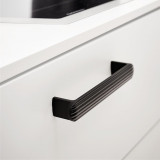 Fluted 128 mm, White furniture handles