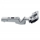 CLIP top BLUMOTION hinges under an angle, -45°, with spring, mounted with an overhang, Blum hinge housings at an angle