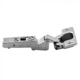 CLIP top hinges at an angle, - 30°, with a spring, mounted with an overhang, Blum hinge housings at an angle