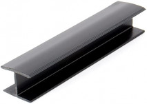 Flat connection Straight Black H-150 mm, Furniture case