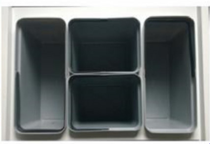 Waste sorting drawer 700 mm, Waste containers-drawers