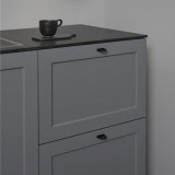 D-Lite Knob 32 mm Matt black, White furniture handles