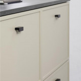 ELAN Knob 32 mm Brushed matt black, White furniture handles