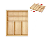Bamboo extendable cutlery holder 400-600 mm, Cutlery inserts