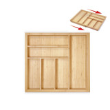 Bamboo extendable cutlery holder 600-900 mm, Cutlery inserts