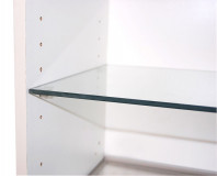 Stikla plaukts sienas skapim 766*128 mm, Stikla plaukti