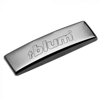 BLUM CLIP dekoratīvā uzlika taisnam viras plecam, ar Blum logo, Blum vyriai standartiniams korpusams