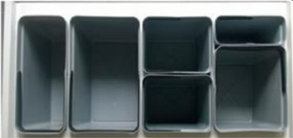 Atliekų rūšiavimo stalčius 1000 mm, Atliekų konteineriai-stalčiai