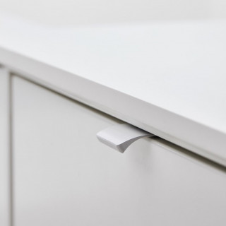 Edge straight 40 mm, White furniture handles