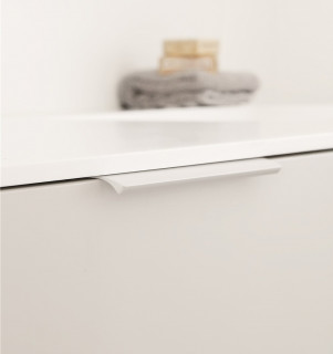 Edge straight 100 mm, White furniture handles