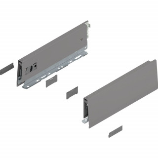 MERIVOBOX drawer sides M, Indium gray matte, Blum MERIVOBOX stalčių komponentai